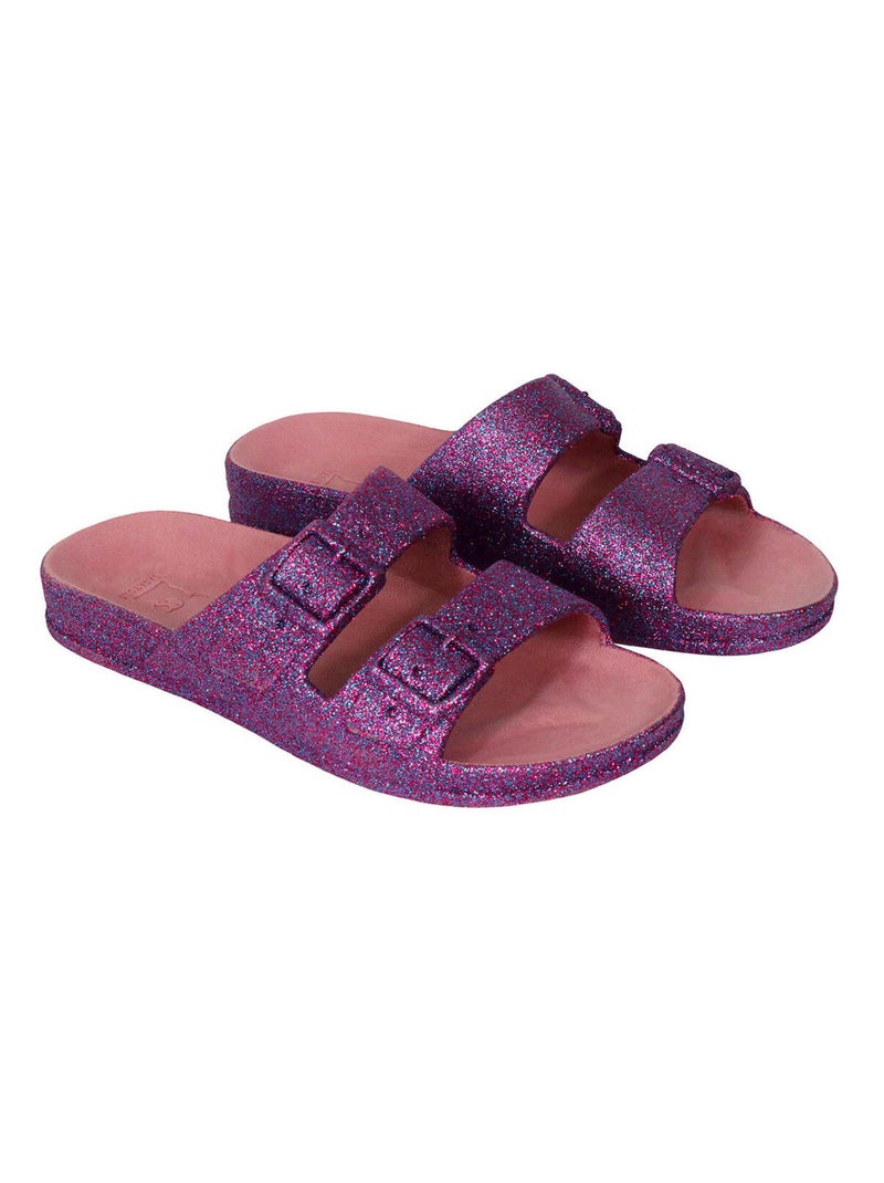 Sandales plates Trancoso Cacatoès Violet - Kiabi