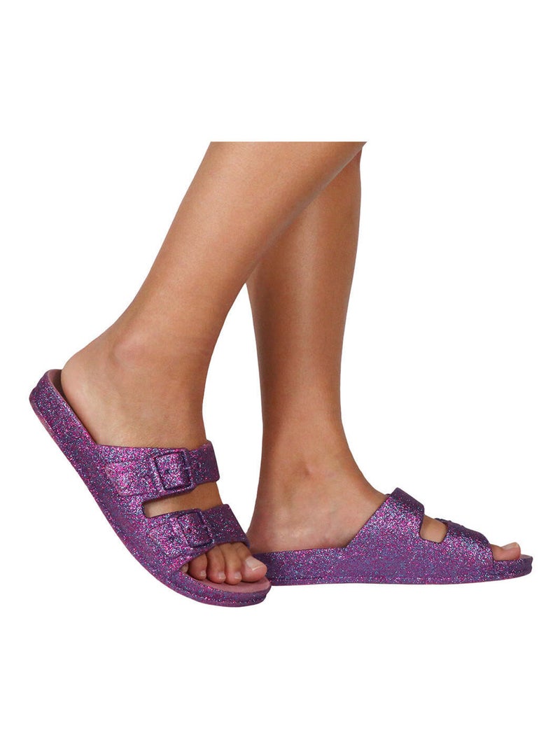 Sandales plates Trancoso Cacatoès Violet - Kiabi