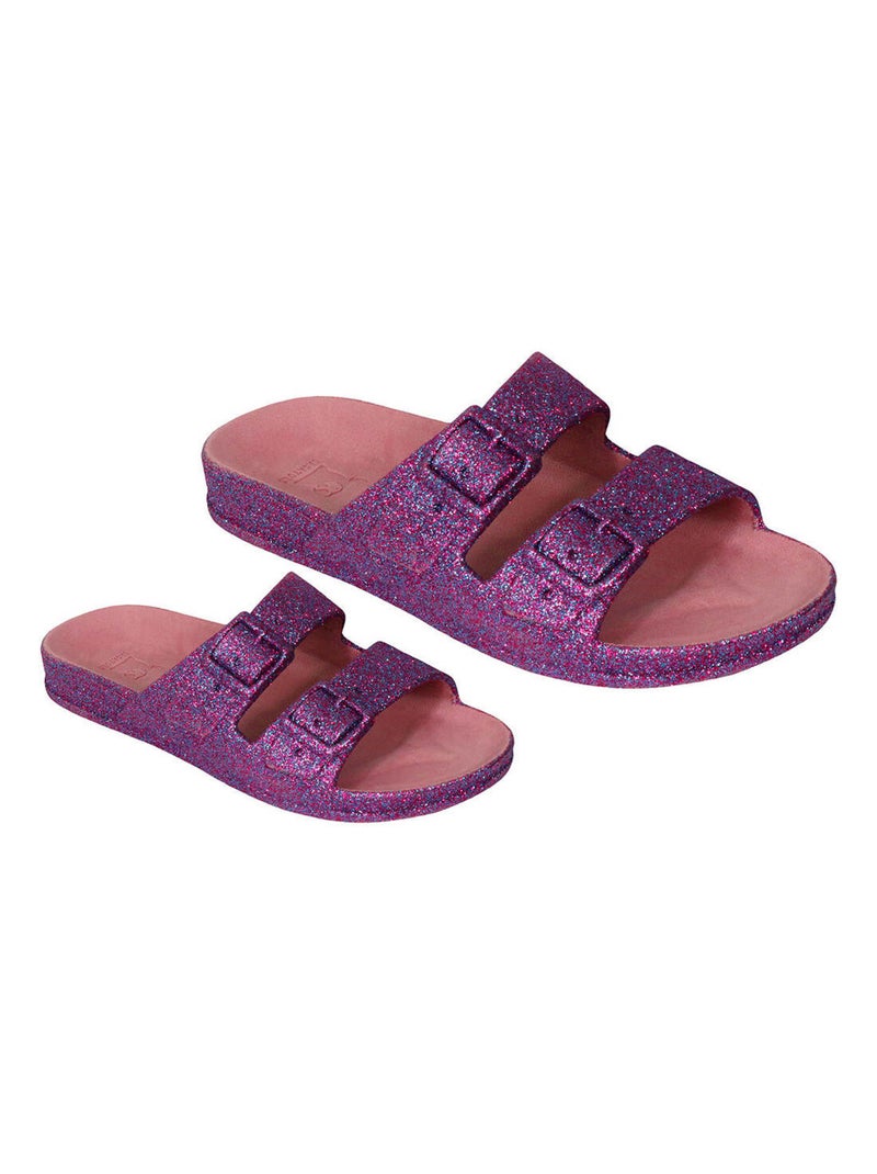 Sandales plates Trancoso Cacatoès Violet - Kiabi