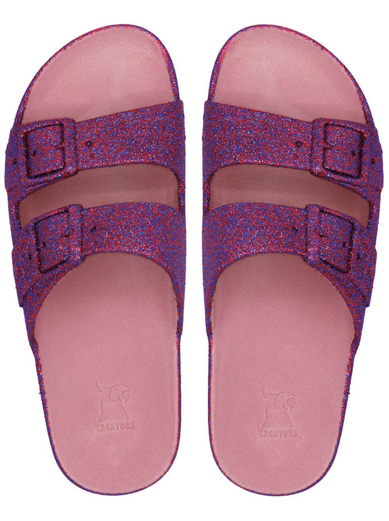 Sandales plates Trancoso Cacatoès Violet - Kiabi