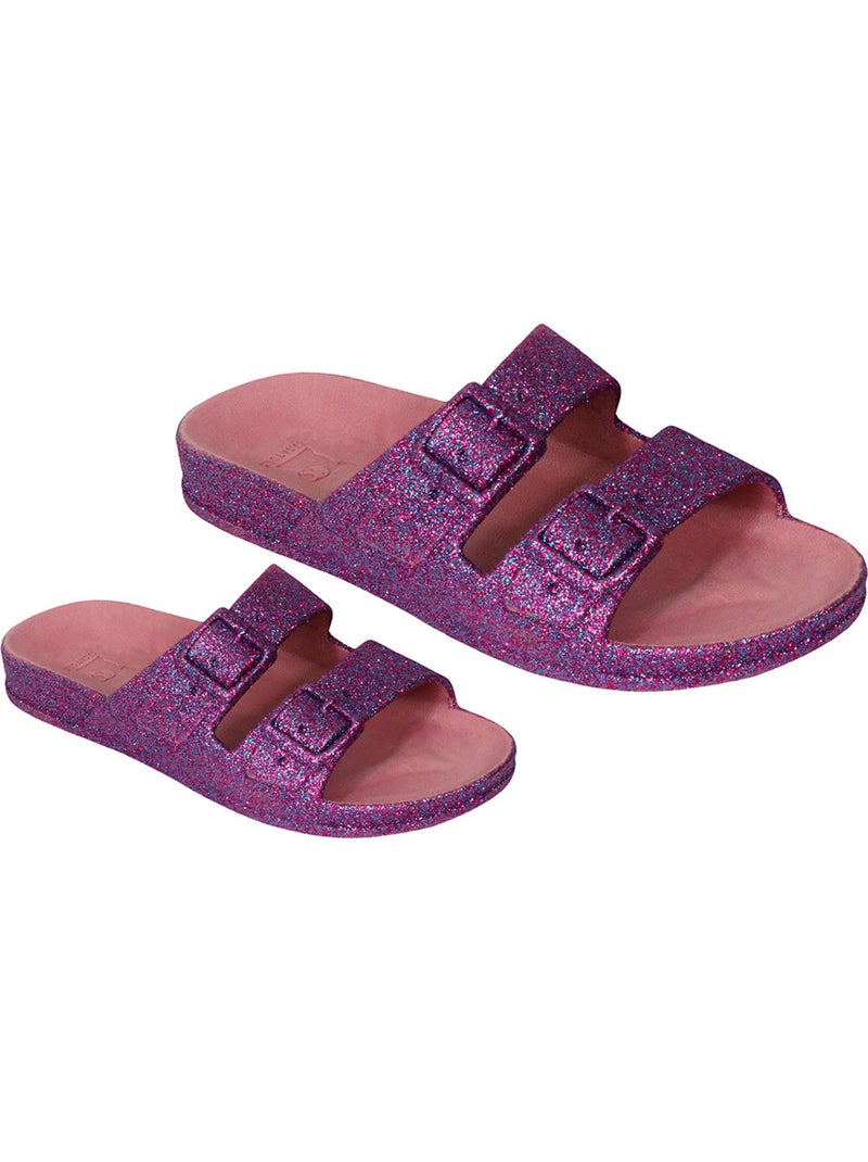 Sandales plates Trancoso Cacatoès Violet - Kiabi