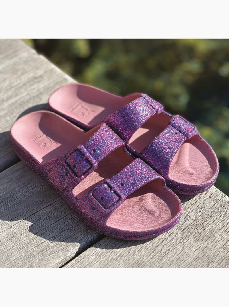 Sandales plates Trancoso Cacatoès Violet - Kiabi