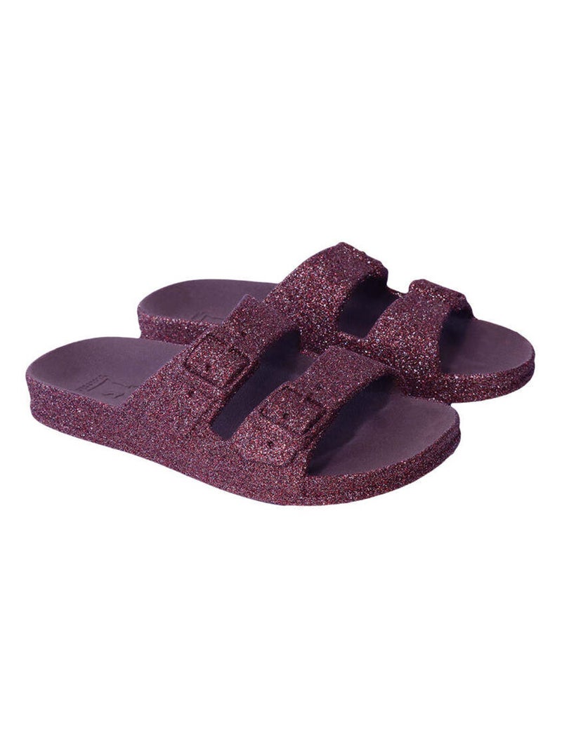 Sandales plates Trancoso Cacatoès Violet prune - Kiabi