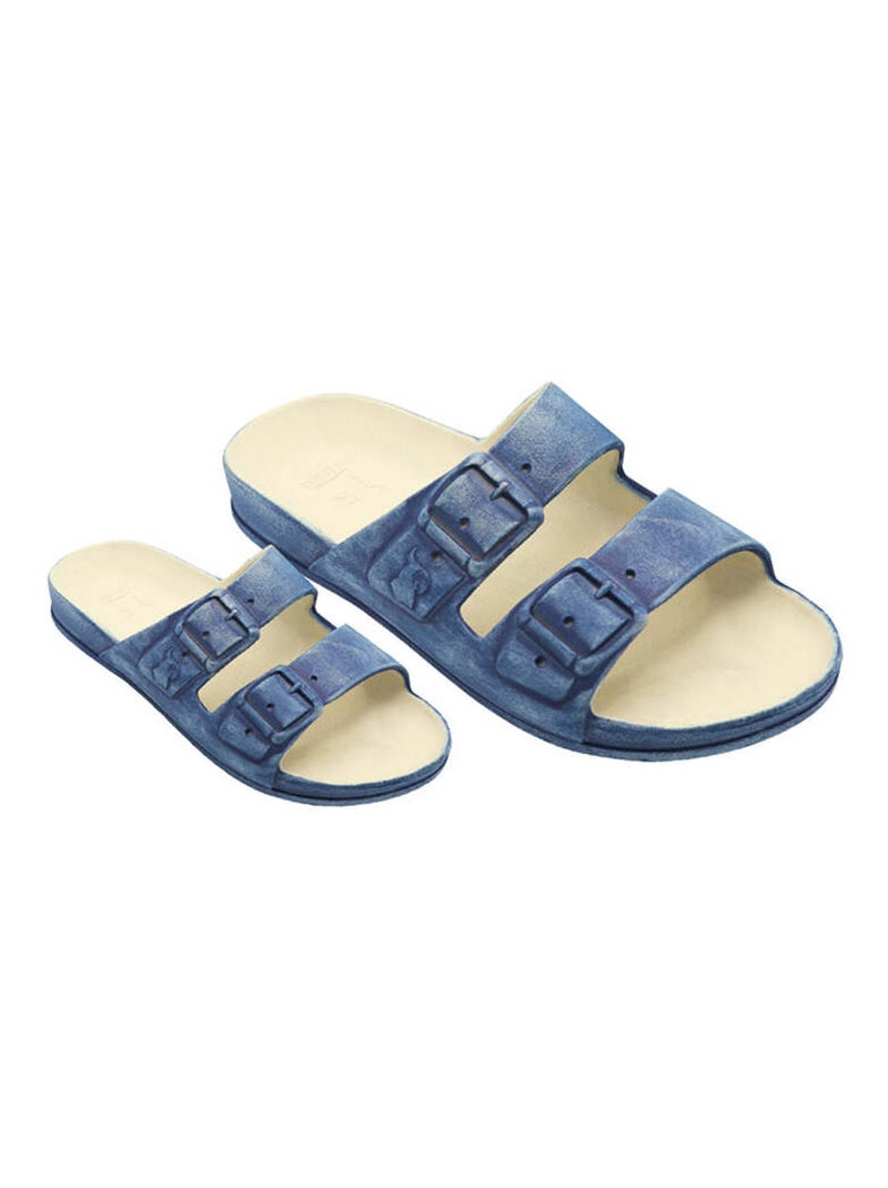 Sandales plates Vitoria Cacatoès Bleu marine - Kiabi