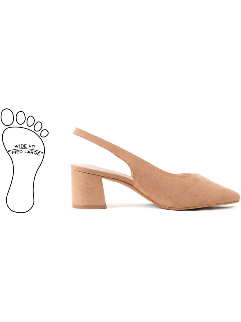 Sandales pointues pieds larges h - lea Camel - Kiabi