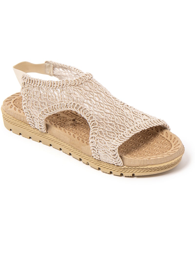 Sandales pour femme Brasileras avec semelle gomme Beige - Kiabi