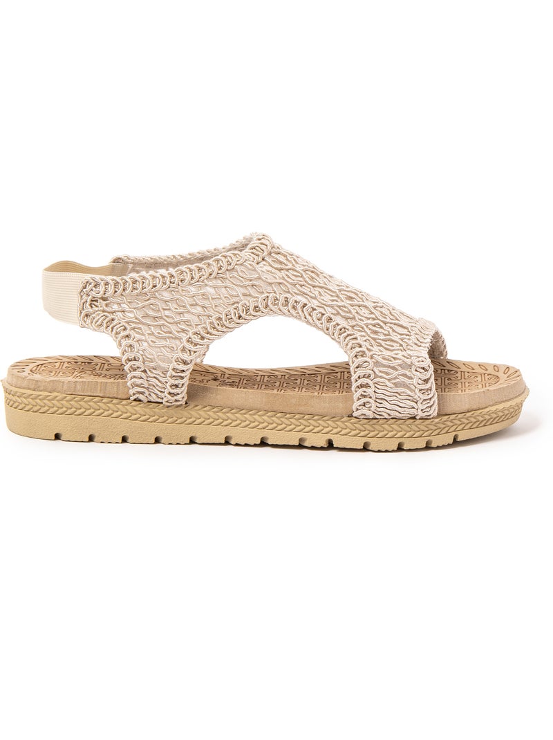 Sandales pour femme Brasileras avec semelle gomme Beige - Kiabi