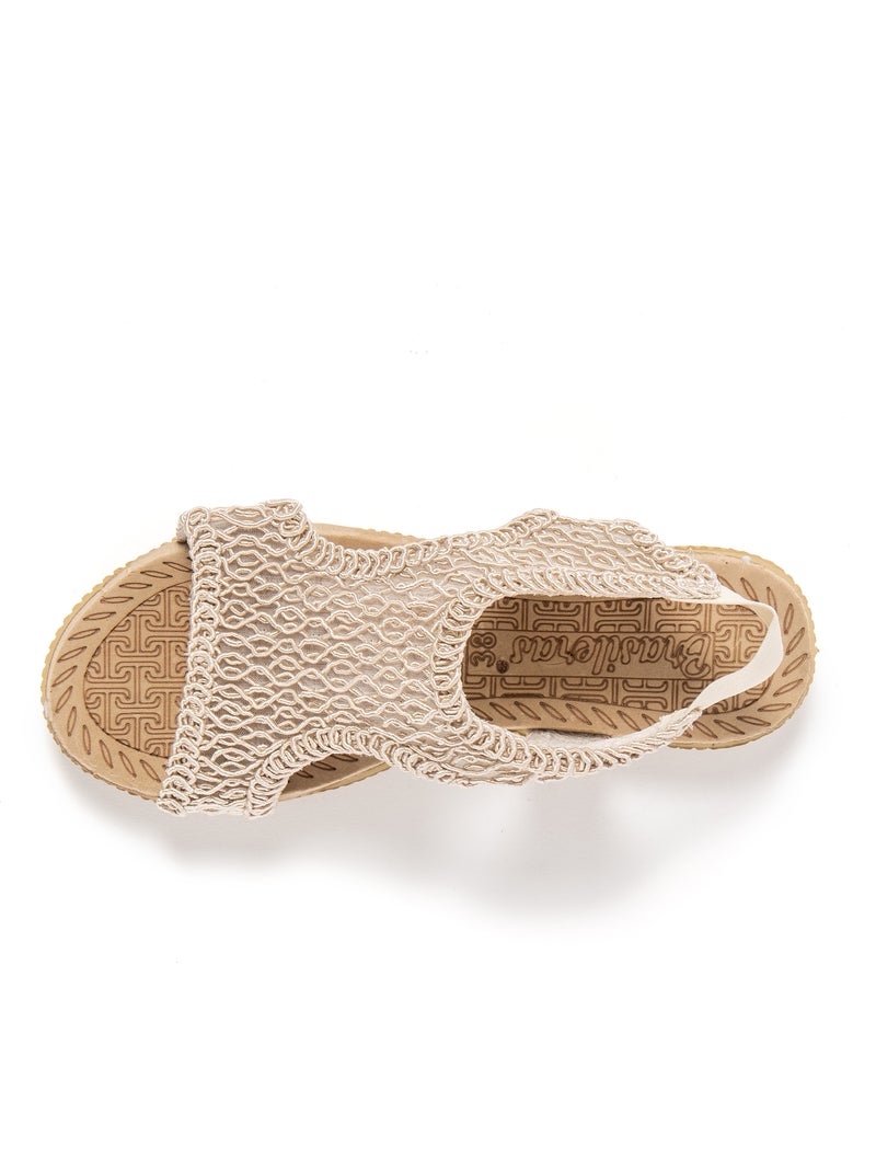 Sandales pour femme Brasileras avec semelle gomme Beige - Kiabi
