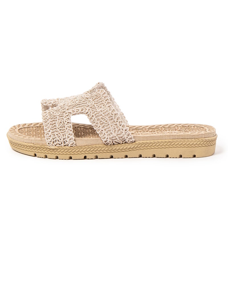 Sandales pour femme Brasileras avec semelle gomme Beige - Kiabi