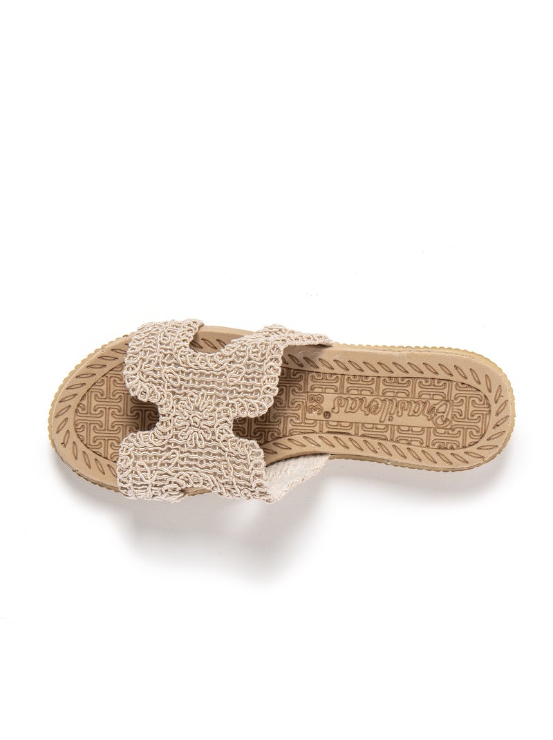 Sandales pour femme Brasileras avec semelle gomme Beige - Kiabi
