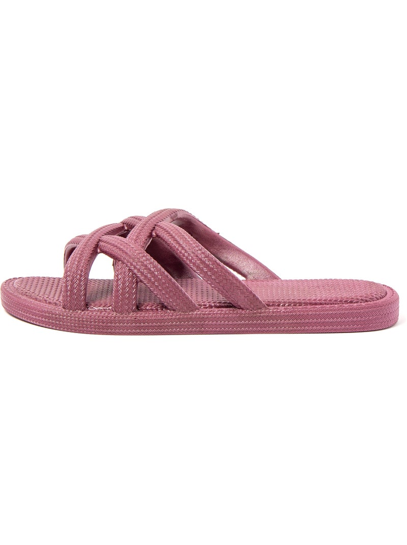 Sandales pour femme Brasileras avec semelle gomme Bordeaux - Kiabi