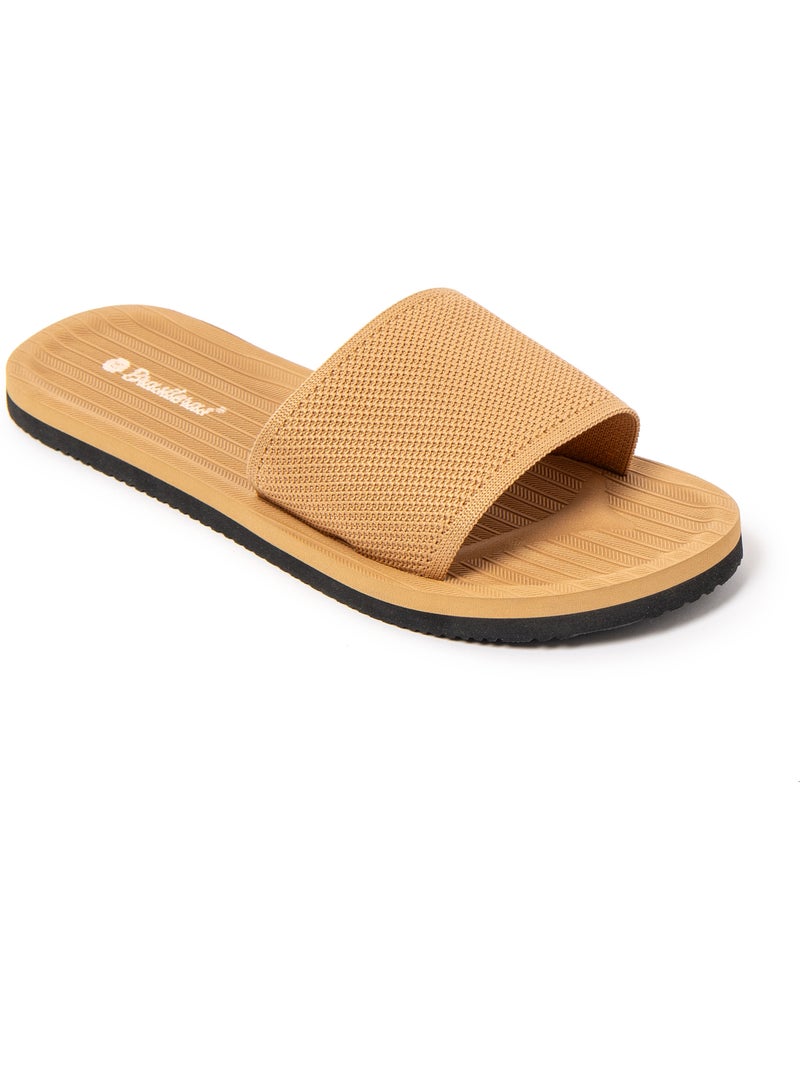 Sandales pour femme Brasileras avec semelle gomme Camel - Kiabi
