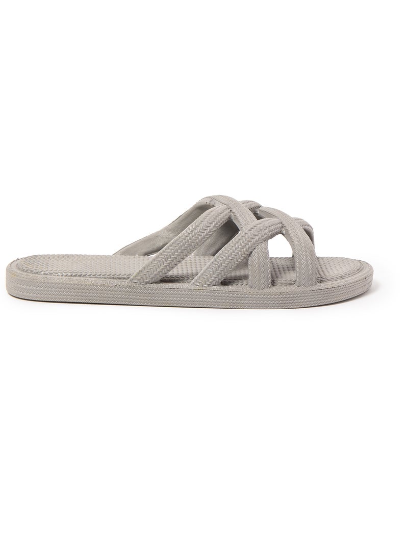 Sandales pour femme Brasileras avec semelle gomme Gris - Kiabi