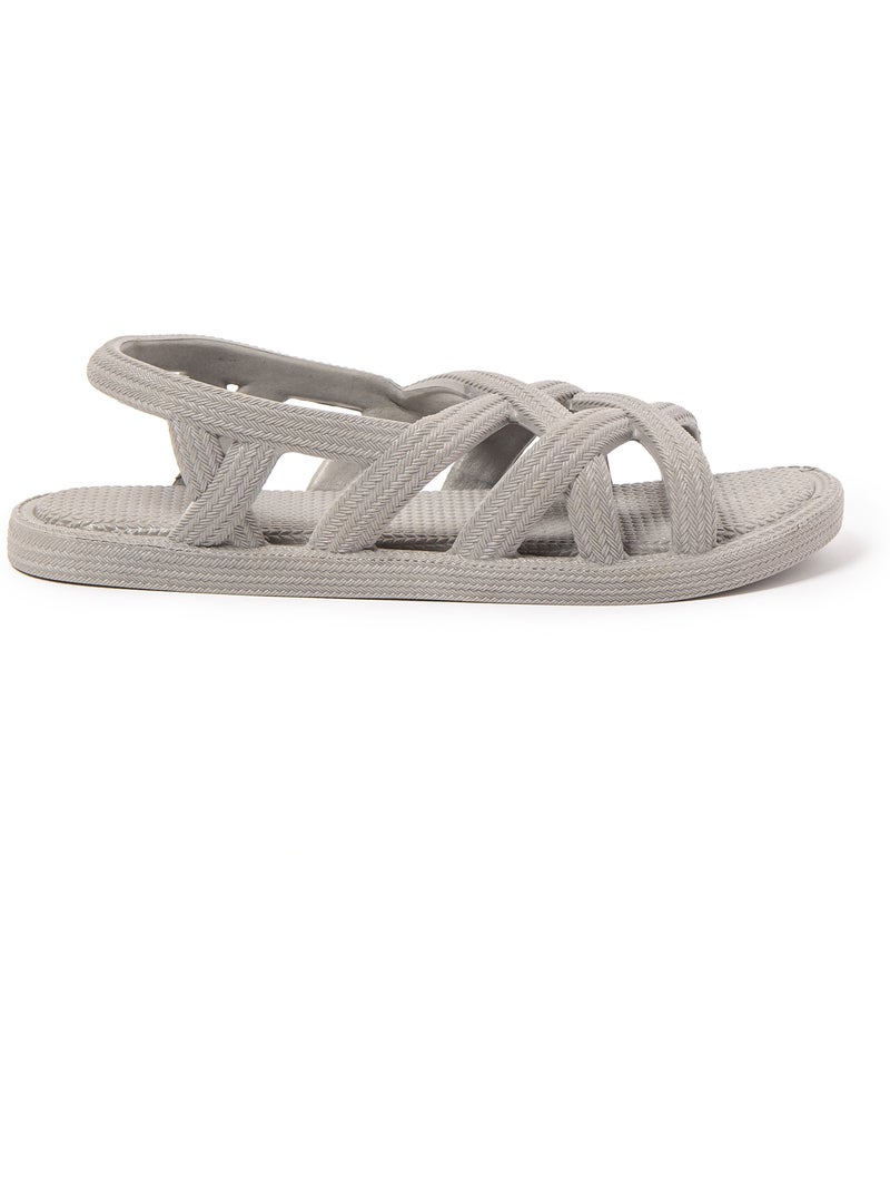Sandales pour femme Brasileras avec semelle gomme Gris - Kiabi