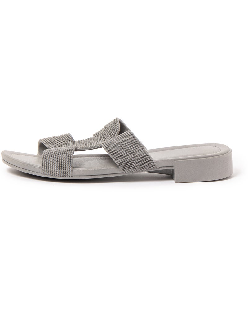 Sandales pour femme Brasileras avec semelle gomme Gris - Kiabi