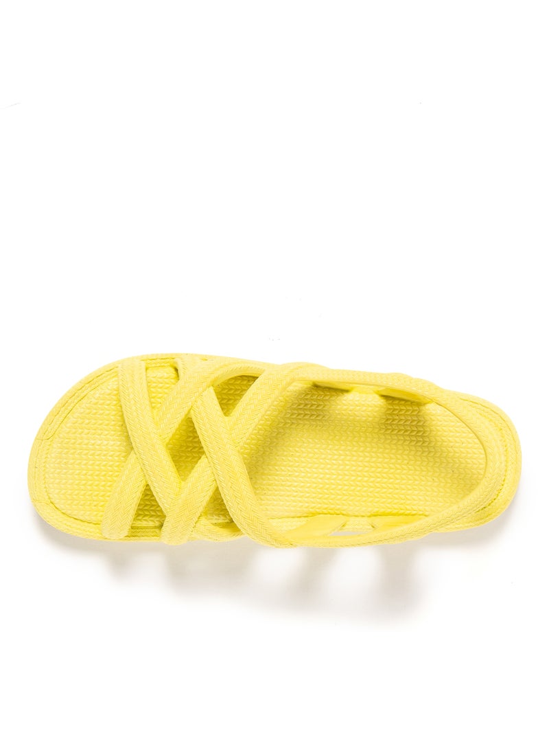Sandales pour femme Brasileras avec semelle gomme Jaune - Kiabi