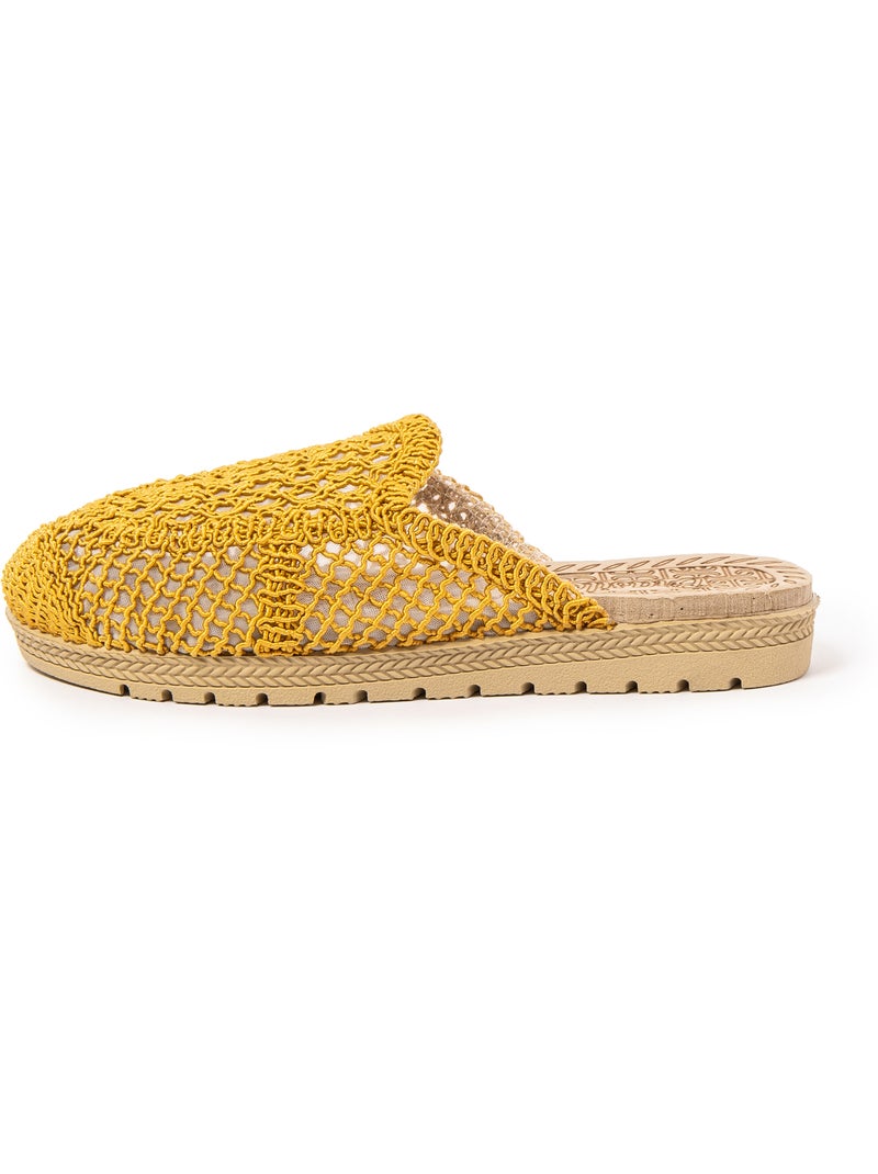 Sandales pour femme Brasileras avec semelle gomme Jaune - Kiabi