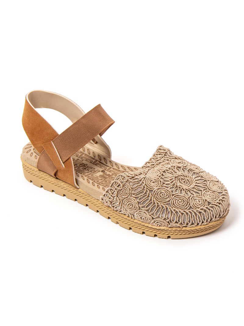 Sandales pour femme Brasileras avec semelle gomme Marron - Kiabi