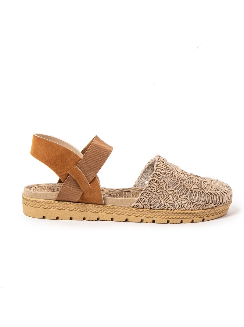 Sandales pour femme Brasileras avec semelle gomme Marron - Kiabi