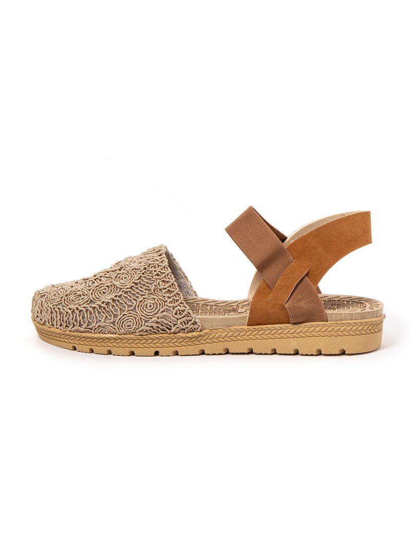Sandales pour femme Brasileras avec semelle gomme Marron - Kiabi