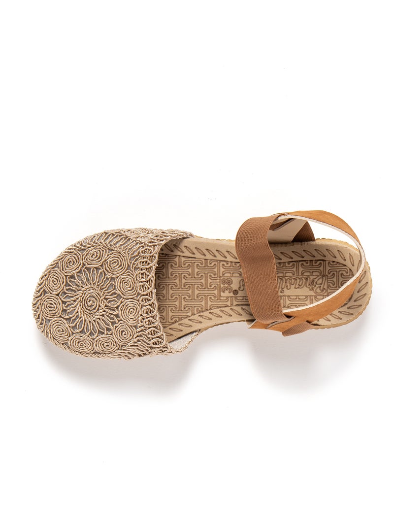Sandales pour femme Brasileras avec semelle gomme Marron - Kiabi