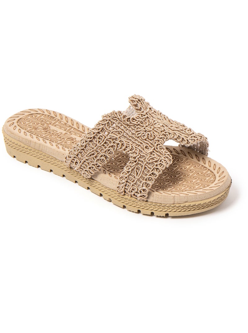 Sandales pour femme Brasileras avec semelle gomme Marron - Kiabi