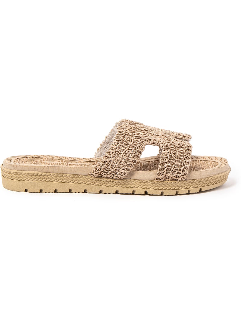 Sandales pour femme Brasileras avec semelle gomme Marron - Kiabi