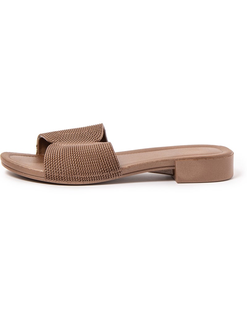 Sandales pour femme Brasileras avec semelle gomme Marron - Kiabi