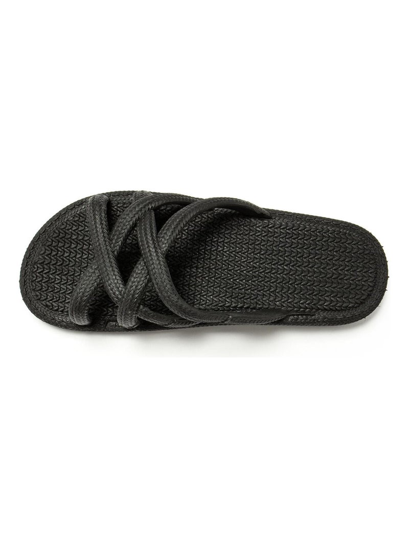 Sandales pour femme Brasileras avec semelle gomme Noir - Kiabi