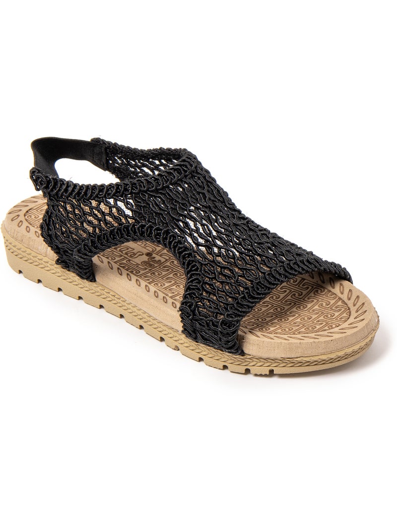 Sandales pour femme Brasileras avec semelle gomme Noir - Kiabi