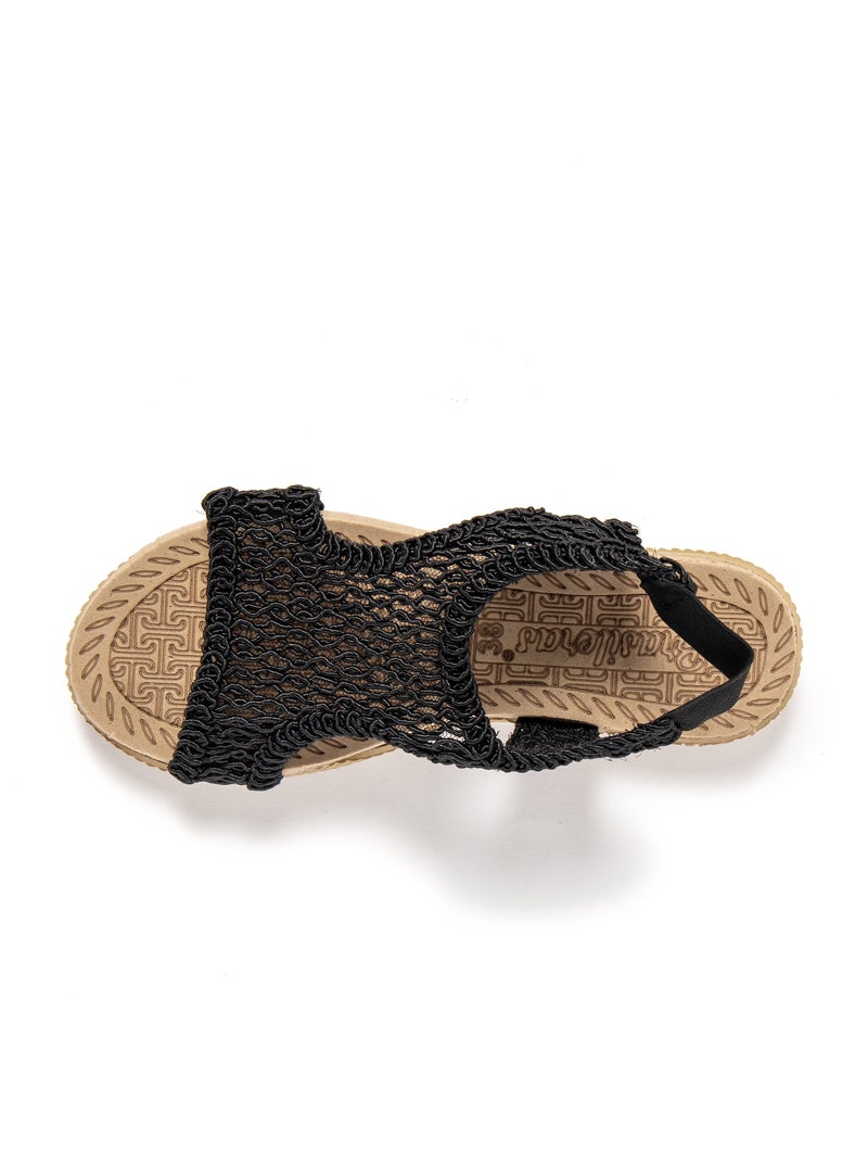 Sandales pour femme Brasileras avec semelle gomme Noir - Kiabi