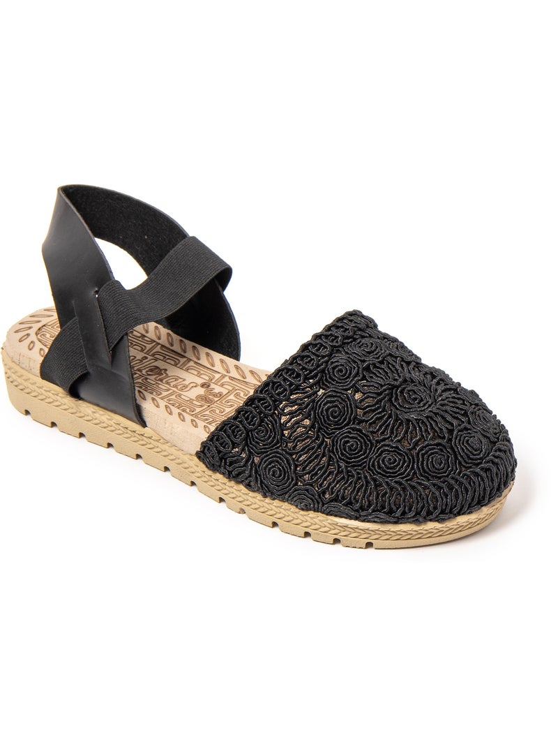 Sandales pour femme Brasileras avec semelle gomme Noir - Kiabi