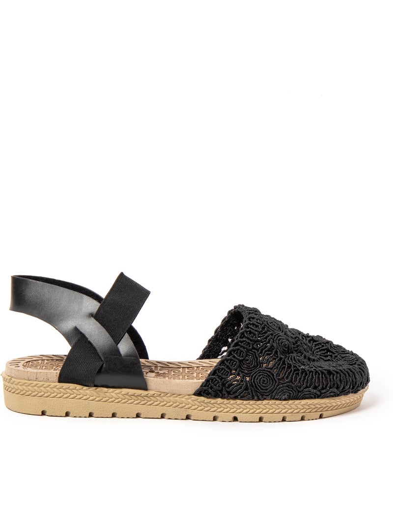 Sandales pour femme Brasileras avec semelle gomme Noir - Kiabi