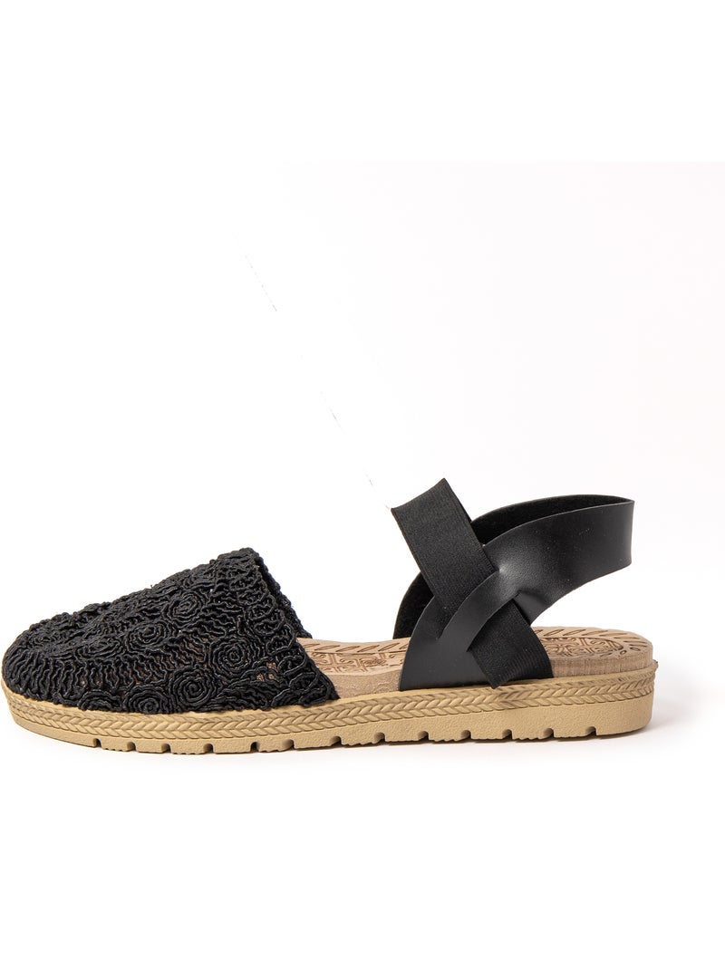 Sandales pour femme Brasileras avec semelle gomme Noir - Kiabi