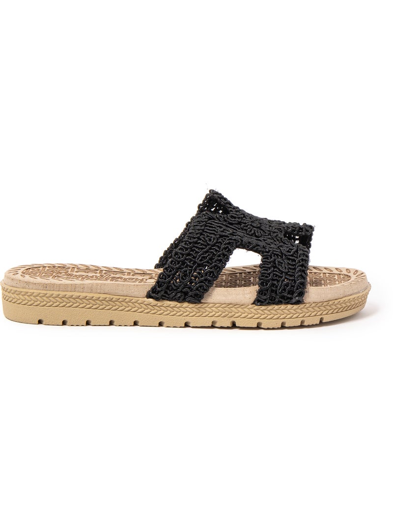 Sandales pour femme Brasileras avec semelle gomme Noir - Kiabi