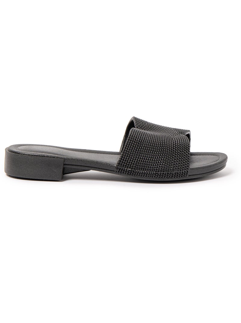 Sandales pour femme Brasileras avec semelle gomme Noir - Kiabi
