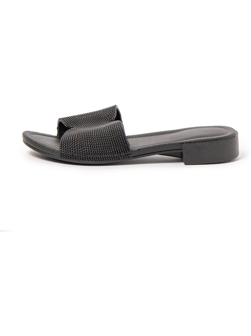 Sandales pour femme Brasileras avec semelle gomme Noir - Kiabi