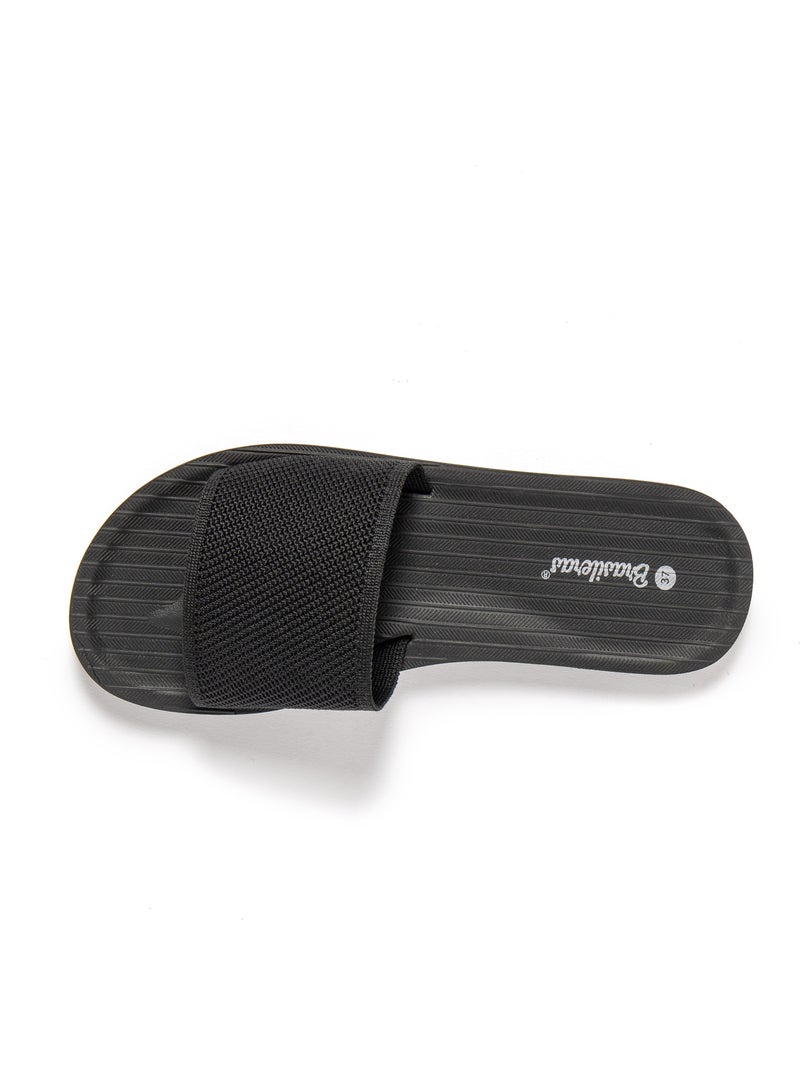 Sandales pour femme Brasileras avec semelle gomme Noir - Kiabi