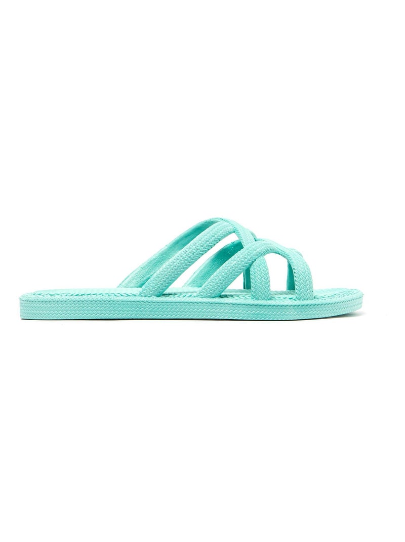 Sandales pour femme Brasileras avec semelle gomme Vert clair - Kiabi