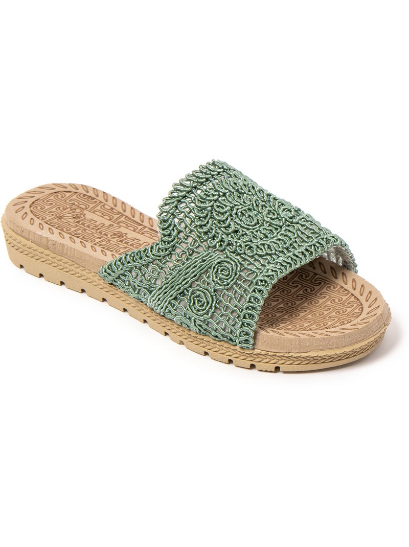 Sandales pour femme Brasileras avec semelle gomme Vert - Kiabi