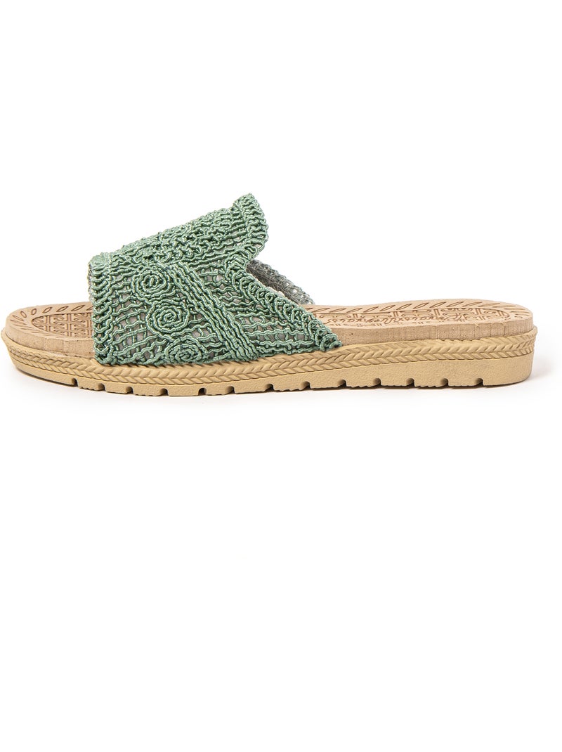 Sandales pour femme Brasileras avec semelle gomme Vert - Kiabi