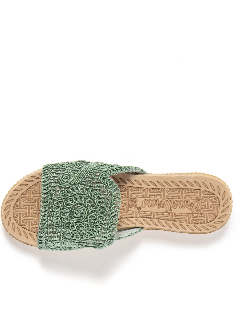 Sandales pour femme Brasileras avec semelle gomme Vert - Kiabi