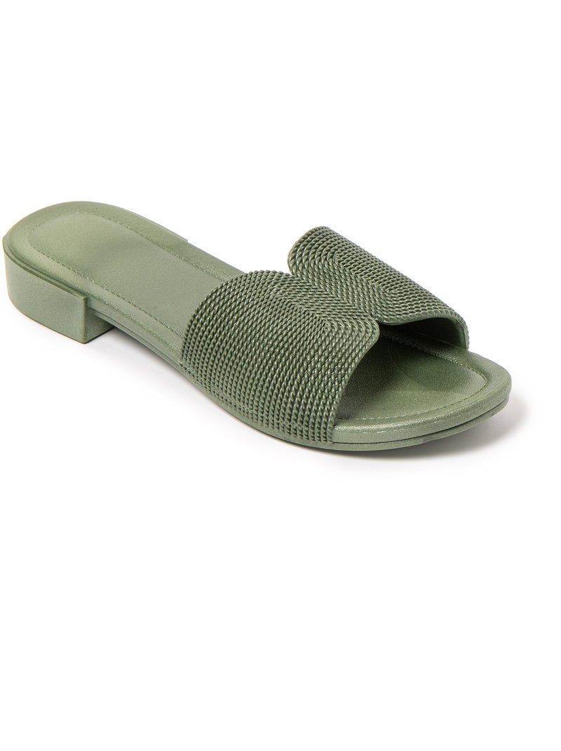 Sandales pour femme Brasileras avec semelle gomme Vert foncé - Kiabi