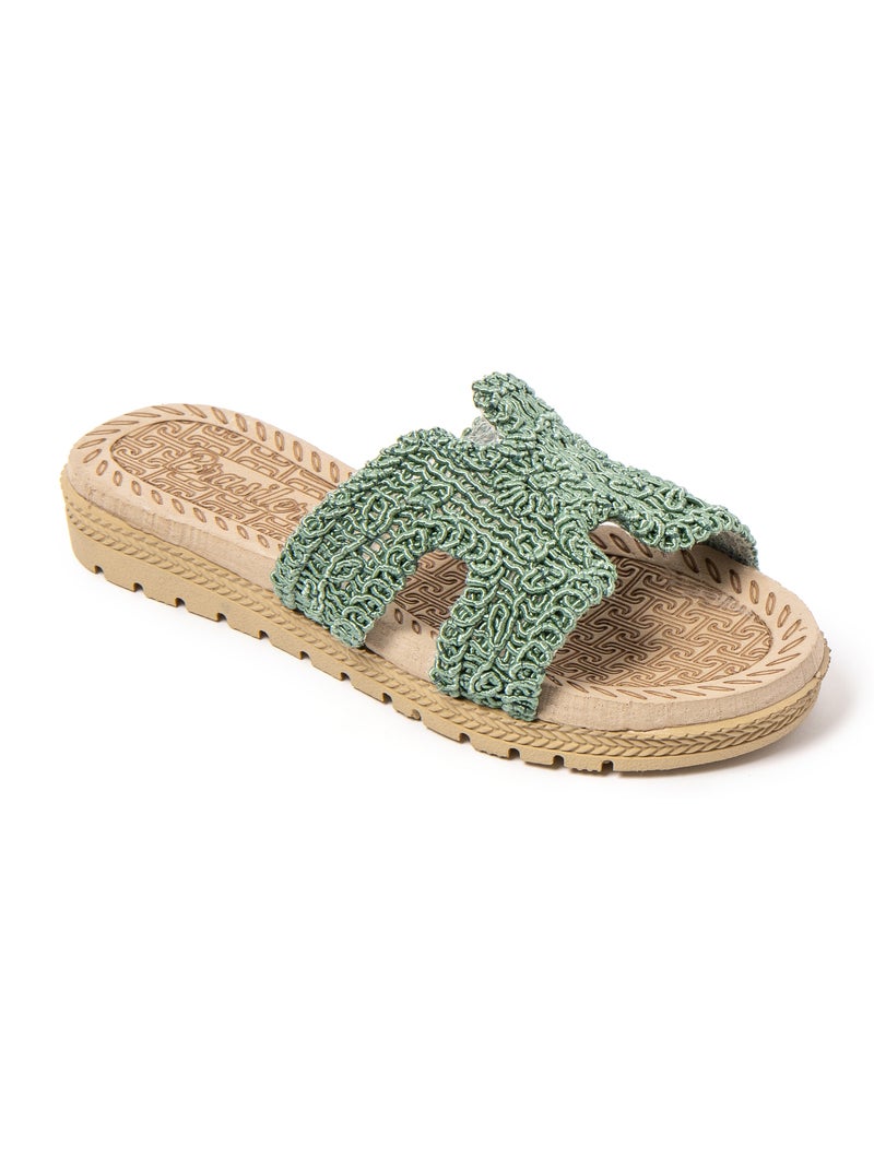 Sandales pour femme Brasileras avec semelle gomme Vert - Kiabi