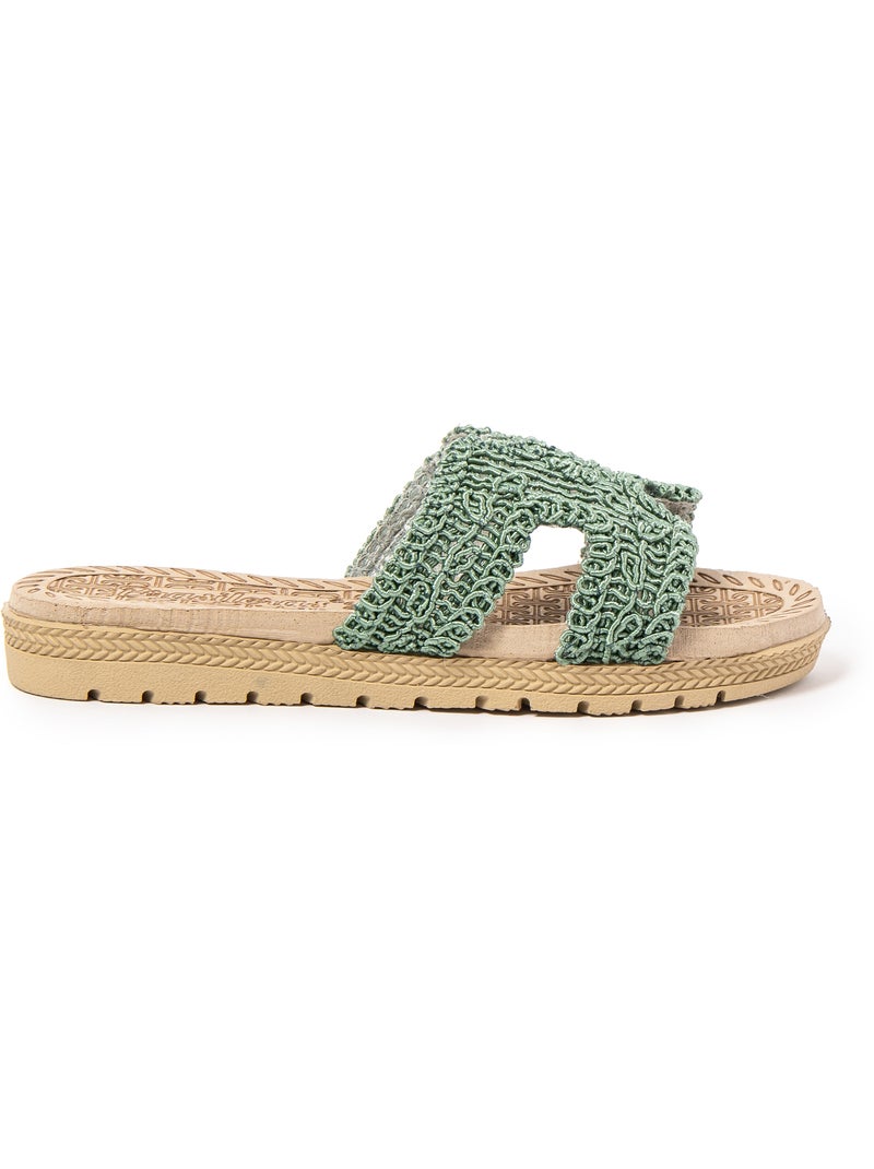 Sandales pour femme Brasileras avec semelle gomme Vert - Kiabi