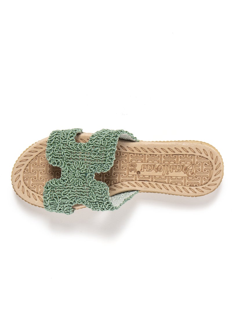 Sandales pour femme Brasileras avec semelle gomme Vert - Kiabi
