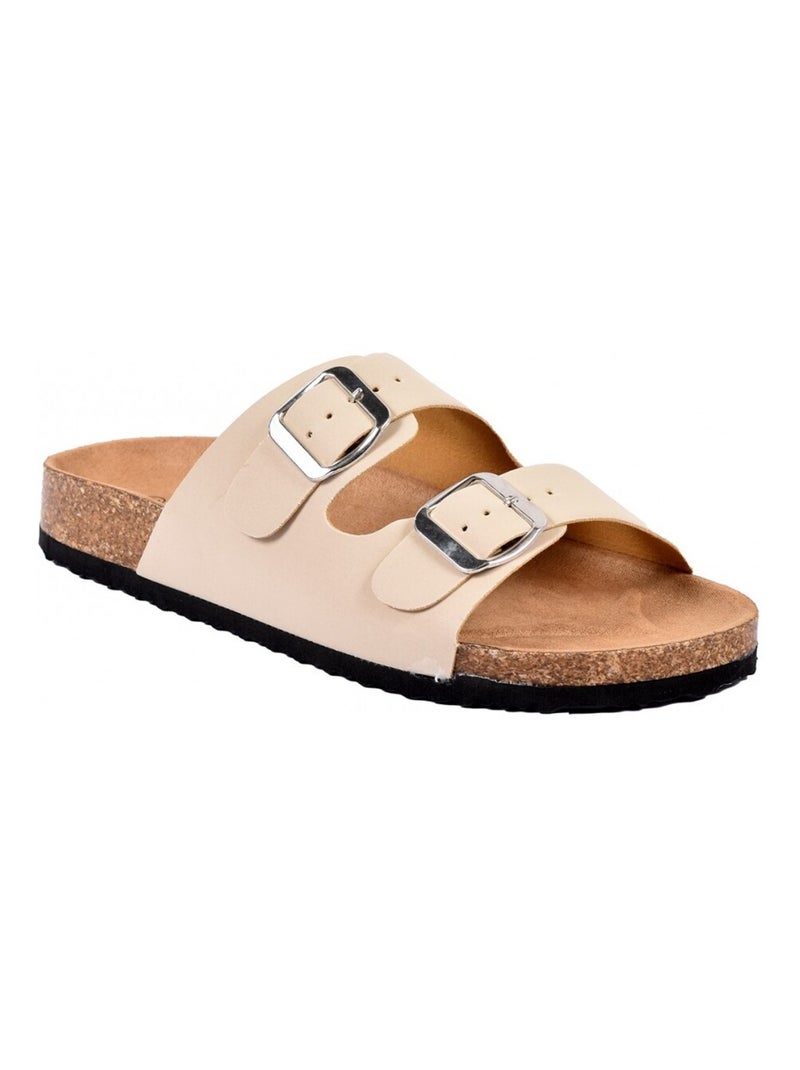 Sandales PREMIUM Boucle Beige - Kiabi