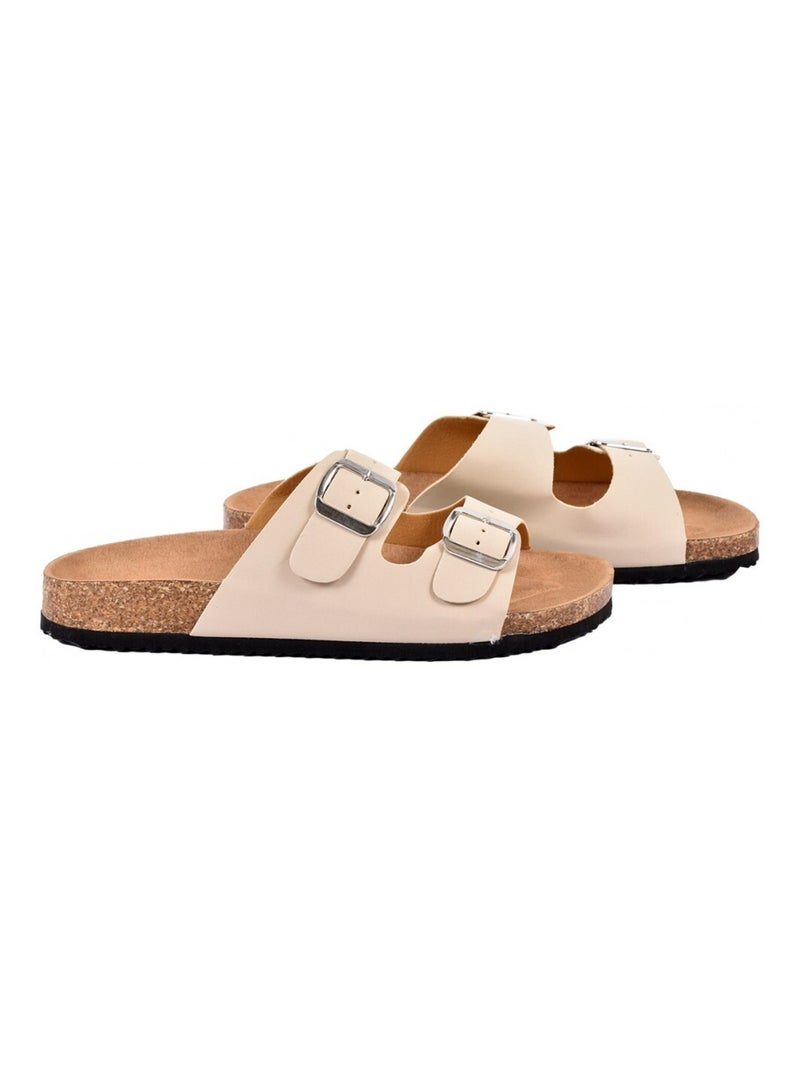 Sandales PREMIUM Boucle Beige - Kiabi