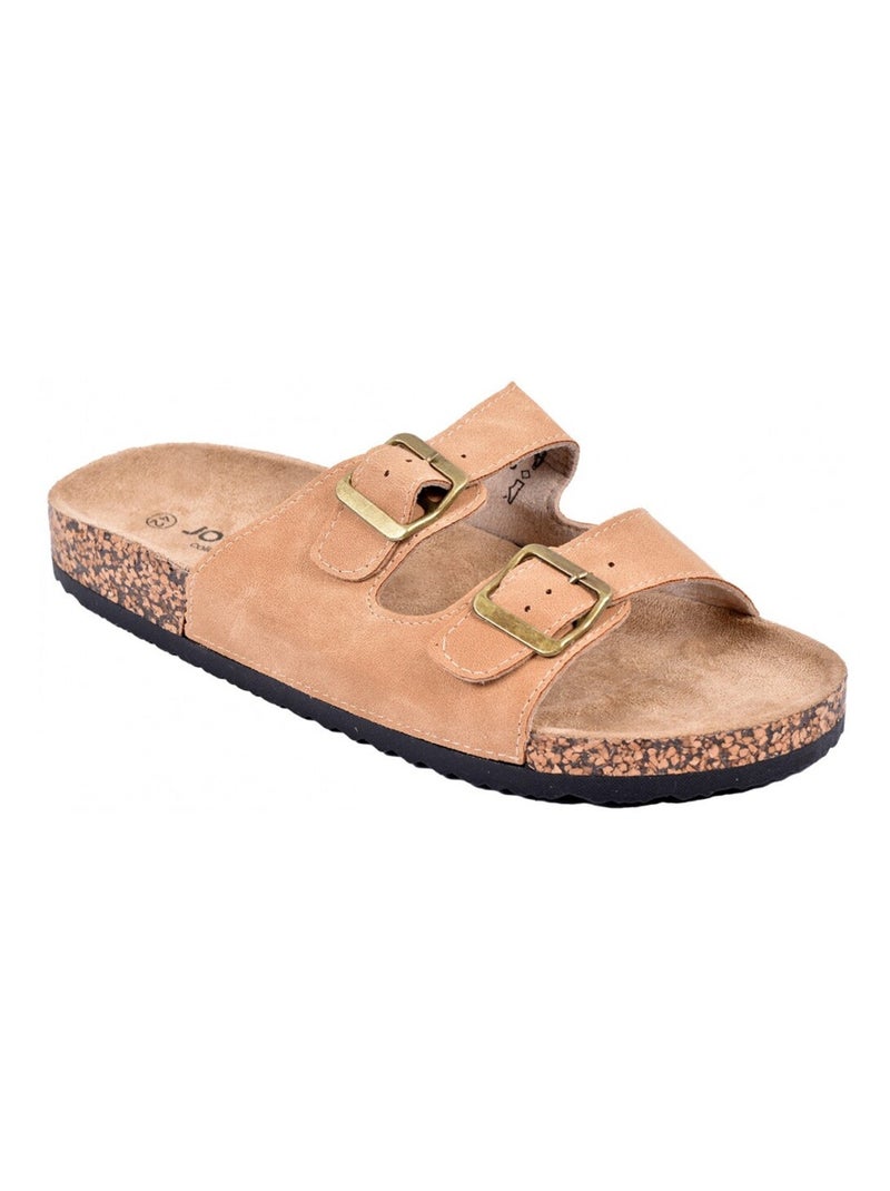 Sandales PREMIUM Boucle Camel - Kiabi