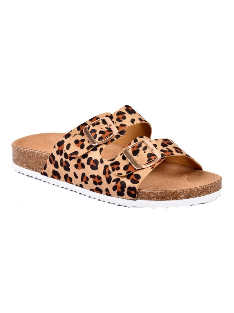 Sandales PREMIUM Boucle Camel - Kiabi